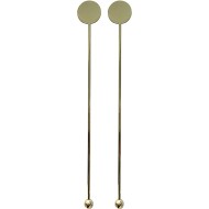 Jogo 2 Misturadores 19cm Para Drink Shake And Snack Bolinha Em Aço Inox Cor Dourada